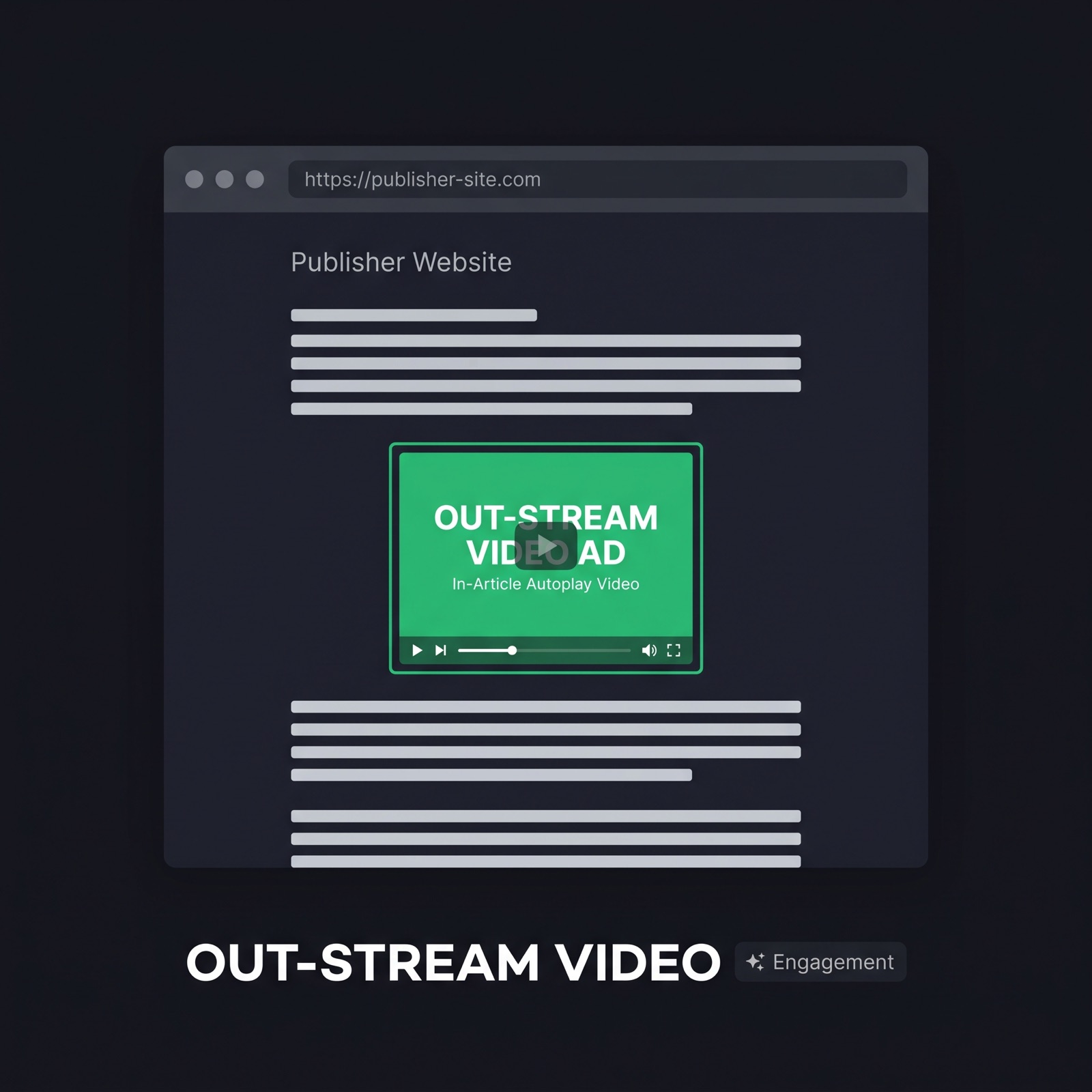 Out-stream video placement example
